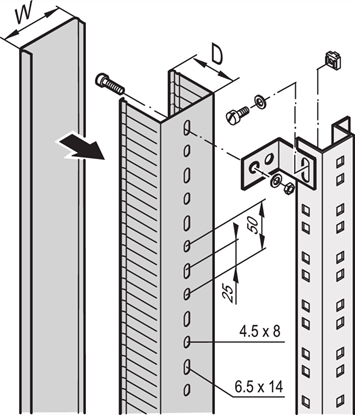 Attēls no Schroff Mounting Kit for Cable Channel