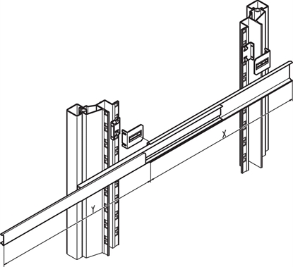 Attēls no Schroff Mounting Kit for Telescopic Slide, narrow, Novastar