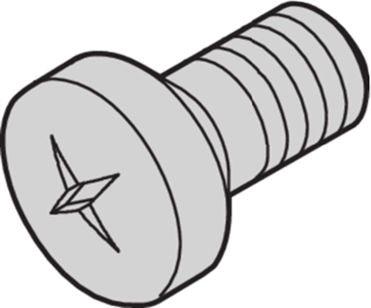 Attēls no Schroff Panhead Screw, Pozidrive, Cross Recess M2.5x10, Steel Nickel Plated