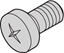 Attēls no Schroff Panhead Screw, Pozidrive, Cross Recess M2.5x10, Steel Nickel Plated