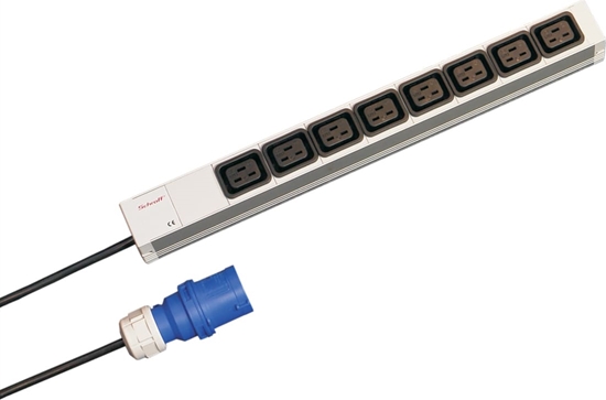 Изображение Schroff Socket Strip, IEC C19, 16 A, IEC 60309 Plug, 8x IEC C19, 19"