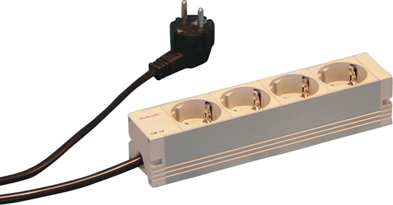 Изображение Schroff Socket Strip, SCHUKO, 4 Sockets, 10"