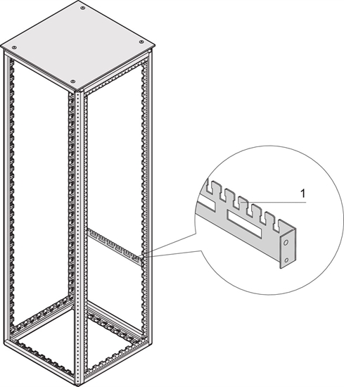 Изображение Schroff Varistar Cable Support Rail for Cabinet Width, 600W