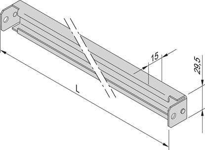 Attēls no Schroff Varistar C-Rail for Cabinet Width 600W