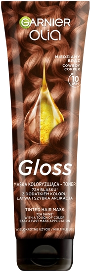 Изображение Schwarzkopf GARNIER_Olia Gloss maska koloryzujca-toner do wosów Miedziany Brz 150ml
