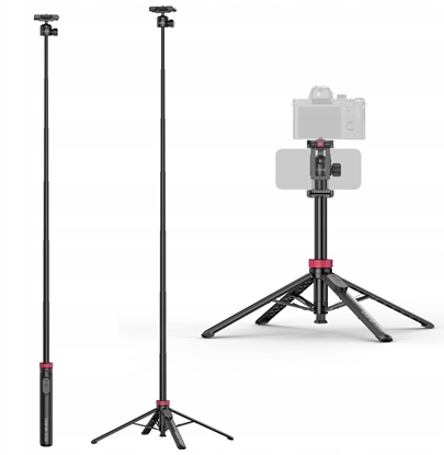 Изображение Ulanzi Statyw Kijek Selfie Stick 2w1 150cm + Pilot Telefon Auto-deploy 1/4" Ulanzi / Mt-44b