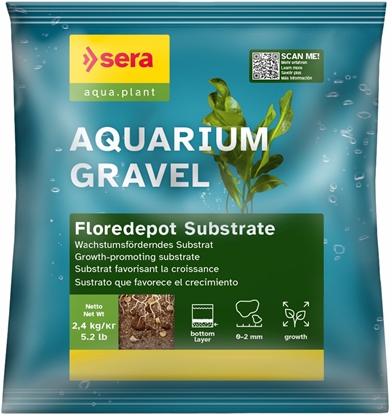 Изображение Sera Aquarium Gravel floredepot substrate, podoe, do akwarium, 2,4 kg, worek