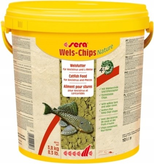 Picture of Sera sera Catfish Chips Nature 3,7kg/10L - pokarm dla bocji i ryb sumoksztatnych