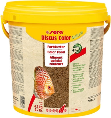 Attēls no Sera sera Discus Color Nature 4,2 kg/10L, granulat - pokarm dla pielgnic