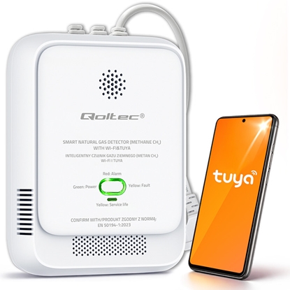 Picture of Sertificēts dabasgāzes (CH4) noplūdes detektors | Tuya | Wi-Fi | 85dB skaņas trauksme | LED