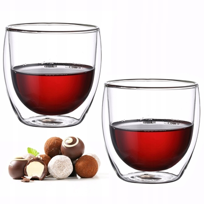 Изображение Set of 2 double-wall glass cups 250 ml, 9011, KAMILLE