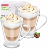 Picture of Set of 2 double-walled glass mugs, 250ml each, Kamille, 9019
