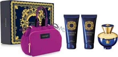 Изображение SET VERSACE Dylan Blue Pour Femme EDP spray 100ml + SHOWER GEL 100ml + BODY LOTION 100ml + kosmetyczka