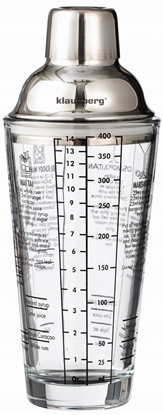 Attēls no Shaker, glass, with printed recipes, 22.7 x 8.5 x 8.5 cm, Klausberg, KB 7737