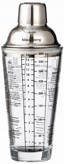Picture of Shaker, glass, with printed recipes, 22.7 x 8.5 x 8.5 cm, Klausberg, KB 7737