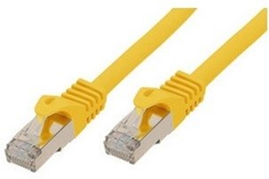 Picture of Shiverpeaks BASIC- S - Patch- Cable - RJ- 45 (M) to RJ- 45 (M) - 1,0m - SFTP, PiMF - Cat.7 RohCable (Cable) / CAT 6a (connections) - shaped - bez haka - yellow (BS75511- Y)