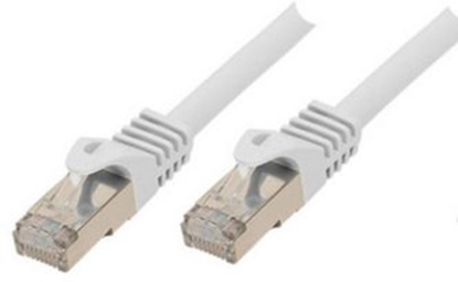 Attēls no Shiverpeaks BASIC- S - Patch- Cable - RJ- 45 (M) to RJ- 45 (M) - 1,0m - SFTP, PiMF - Cat.7 RohCable (Cable) / CAT 6a (connections) - shaped - bez haka - white (BS75511- W)