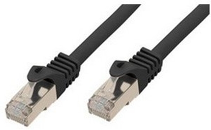 Attēls no Shiverpeaks BASIC- S - Patch- Cable - RJ- 45 (M) to RJ- 45 (M) - 10,0m - SFTP, PiMF - Cat.7 RohCable (Cable) / CAT 6a (connections) - shaped - bez haka - black (BS75520- S)