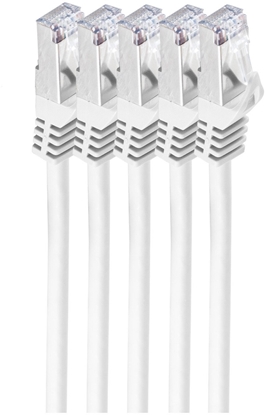 Attēls no Shiverpeaks shiverpeaks BS75511-0.25W-SET5 kabel sieciowy Biay 0,25 m Cat7 S/FTP (S-STP)
