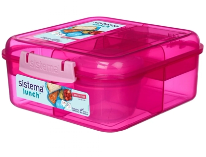 Picture of Sistema Sistema 1,25L Bento Cube Lunch  Pink