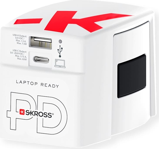 Изображение Skross World USB Charger AC65PD with USB C cable, worldwide