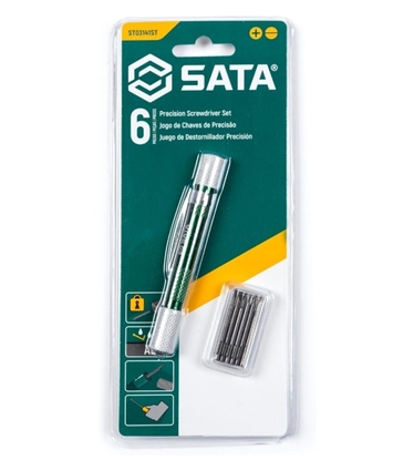 Attēls no Skrūvgrieža rokturis Sata ST03141ST + skrūvēšanas uzgaļi