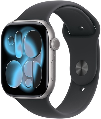 Изображение Smartwatch Apple Watch 11 GPS 42mm Space Grey Alu Sport Band M/L Czarny  (MEV44MP-A)