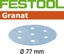 Attēls no Smilšpapīrs ekscentra slīpmašīnai Granat; 77 mm; P120; 50 gab.