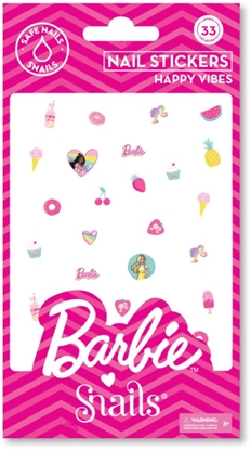 Attēls no Snails Snails, Naklejki na paznokcie dla dzieci Barbie, Happy Vibes, 28 naklejek