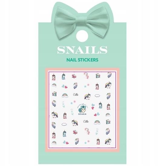 Изображение Snails Snails, Naklejki na paznokcie dla dzieci, Unicorn Queen, 1 g