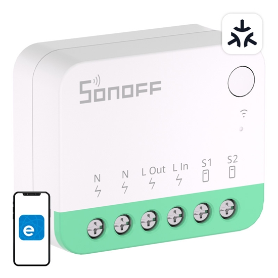 Picture of Sonoff MINIR4M Matter smart WiFi mini switch (HomeKit, SmartThings, Home Assistant).