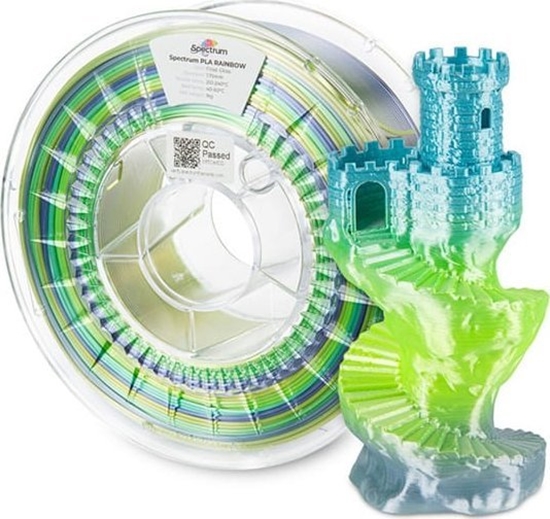 Picture of Spectrum 3D filament, PLA Silk Rainbow, 1,75mm, 1000g, 81019, frost gloss