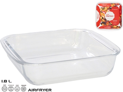Изображение Square Glass Baking Dish 25X22X5 Cm 1.8L, MARINEX