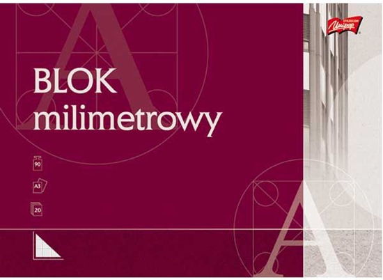 Picture of St. Majewski Blok milimetrowy A3 20k biay 10szt.