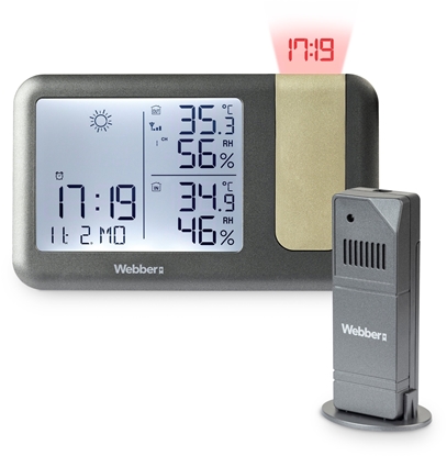 Attēls no Stacja pogodowa Meteo STACJA POGODOWA Z DCF METEO WEBBER WS207 POGODYNKA PROJEKTOR LASEROWY