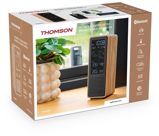 Picture of Stacja pogodowa Thomson Thomson COSY Stacja pogodowa z radiem i gonikiem BT czarna