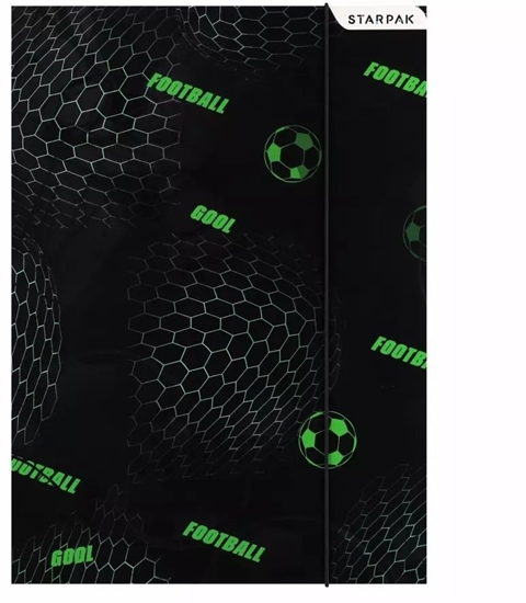 Picture of Starpak TECZKA Z GUMKA PAP A4 FOOTBALL MIX2 STK 10/100