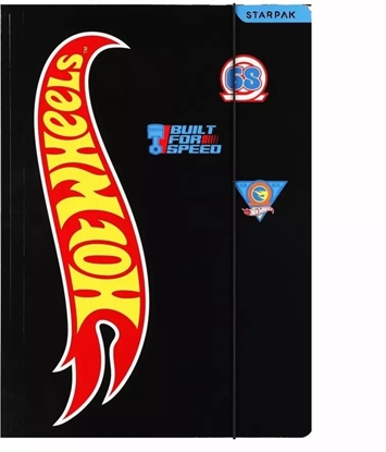 Attēls no Starpak TECZKA Z GUMKA PAP A4 HOT WHE BLAC MIX2STK10/100