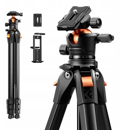 Изображение Statyw Kf Statyw Foto Video 172cm 10kg Arca-swiss Gowica 3d K&f Do Telefonu Tabletu Aparatu / Kf09.173