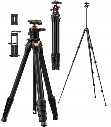 Изображение Statyw Kf Statyw Foto Video 187cm 10kg Arca-swiss Gowica 3d K&f Do Telefonu Tabletu Aparatu / Kf09.171