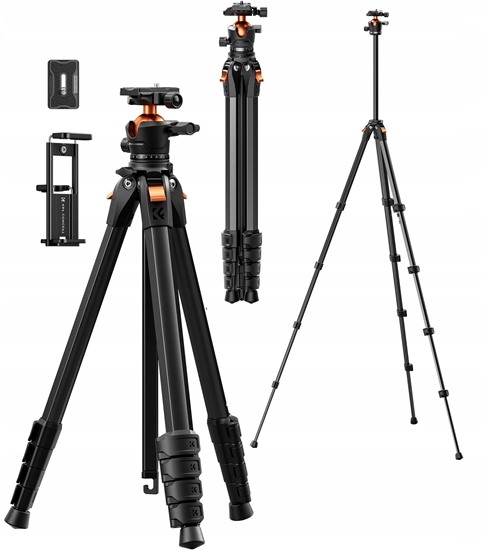 Изображение Statyw Kf Statyw Foto Video 187cm 10kg Arca-swiss Gowica 3d K&f Do Telefonu Tabletu Aparatu / Kf09.171