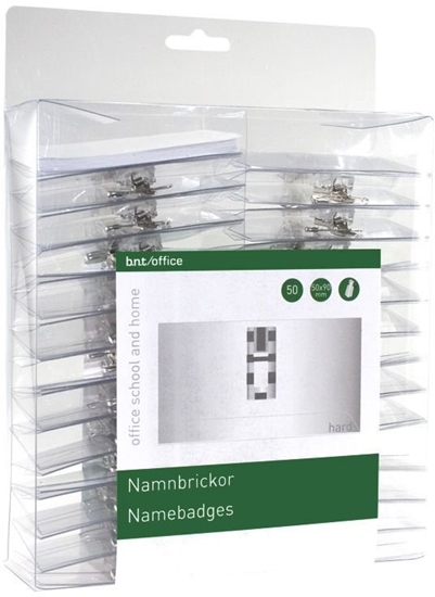 Изображение Stickn Nameplate Clip 50x90 mm - 50 pcs./pack