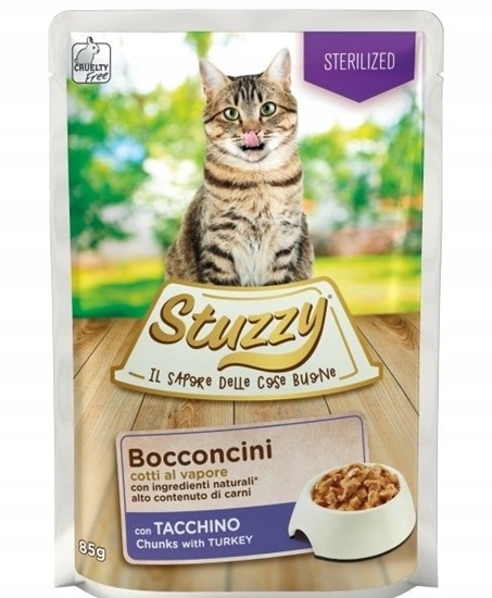 Picture of Stuzzy Bocconcini Sterilized, karma mokra, dla kota, indyk w sosie, 85 g, saszetka, po sterylizacji