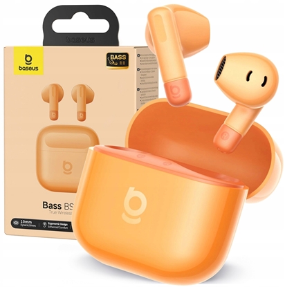 Attēls no Suchawki Baseus Suchawki douszne Baseus Bass BS2 Lite TWS - pomaraczowe