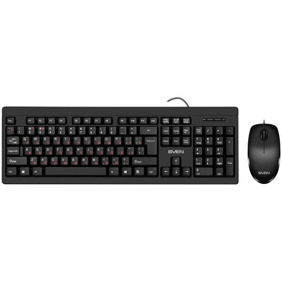 Изображение Sven Combo Keyboard+mouse KB-S320C black (104 keys, 1000DPI, 2+1 bt.)