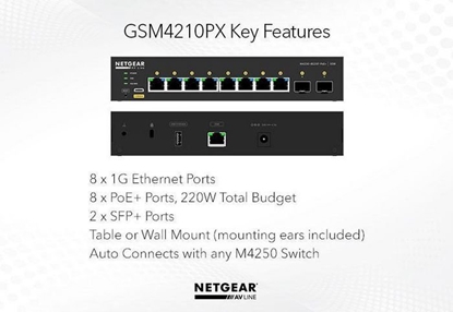Изображение Switch NETGEAR Switch GSM4210PX 10PT
