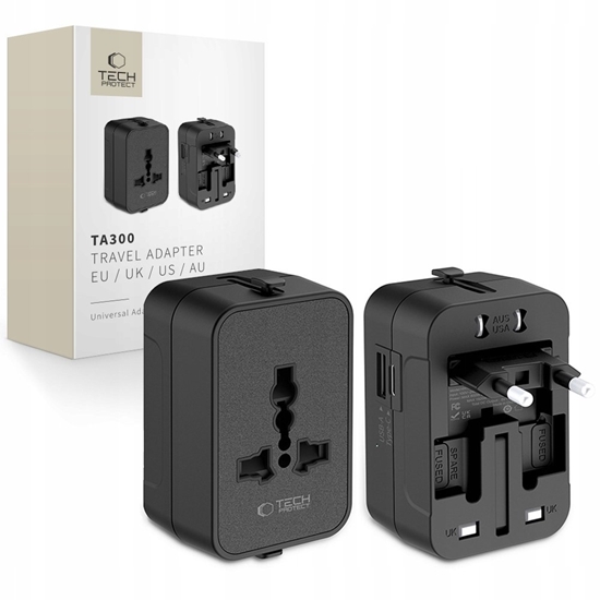 Изображение Tech-Protect TECH-PROTECT TA300 TRAVEL ADAPTER EU / UK / US / AU BLACK