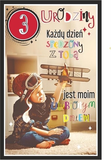 Picture of Teka Kartka okoliczno¶ciowa Urodziny 3 chopiec