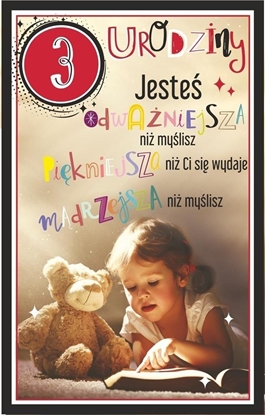 Изображение Teka Kartka okoliczno¶ciowa Urodziny 3 dziewczynka