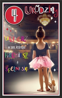 Изображение Teka Kartka okoliczno¶ciowa Urodziny 4 dziewczynka